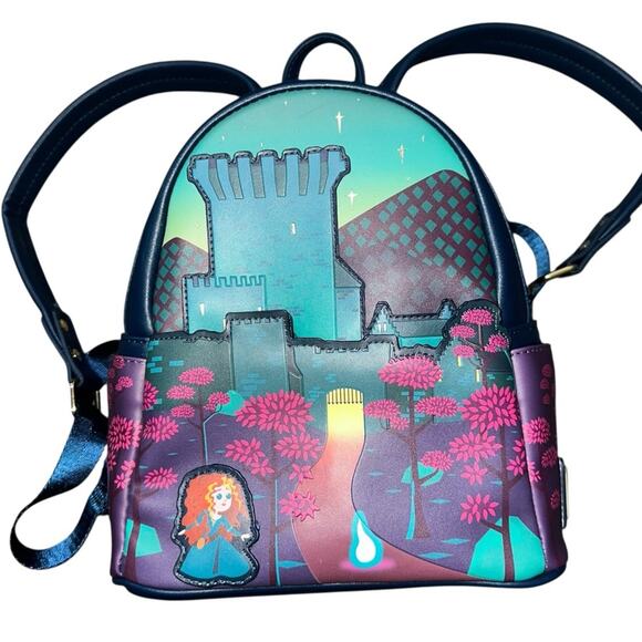 Loungefly Disney Brave Princess Merida Castle Mini Backpack Shoulder Bag